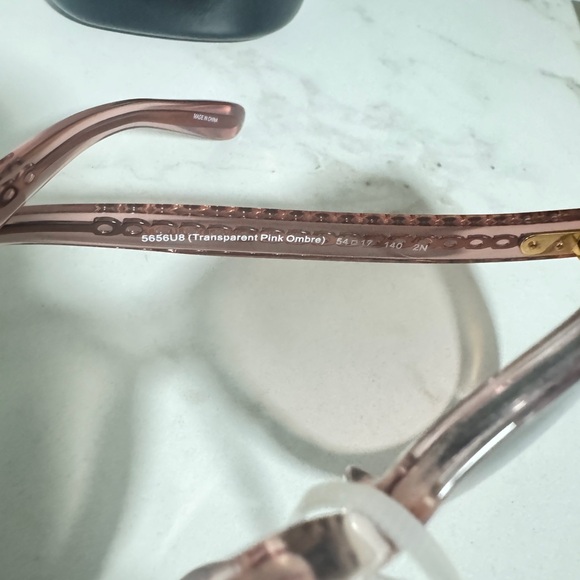 Coach | Transparent Pink Iridescent Sunglasses with - Picture 12 of 13